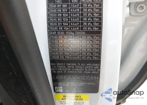 2019 Jaguar E-Pace Se z USA, uszkodzony, nr VIN SADFP2FX7K1Z35894